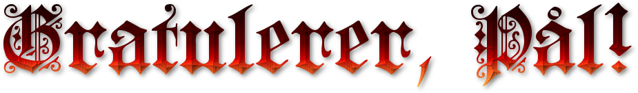 Gratulerer med dagen, P&aring;l!